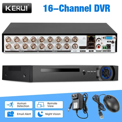 CCTV Security Recorder 16CH 6-in-1 DVR H.265+ 1080P Motion Trigger Recording
