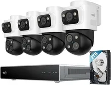 eufy PoE NVR Security System S4 Max 8CH 16MP Triple Lens Camera 360°PTZ+2TB HDD