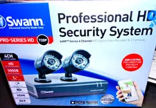 Swann 4 ch. Pro-Series HD 720P / DVR Security System w/ 2 Cameras / SWDVK-444002