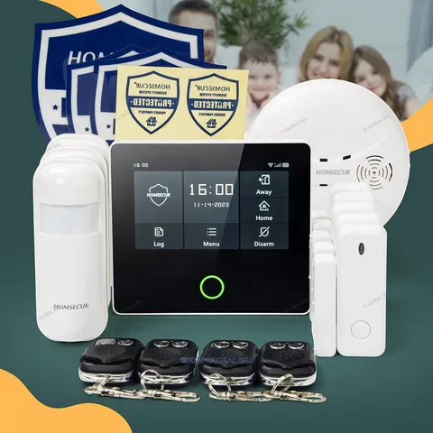 HOMSECUR Wireless WIFI 4G GSM SMS Autodial LCD Home Security 4.3" Alarm System