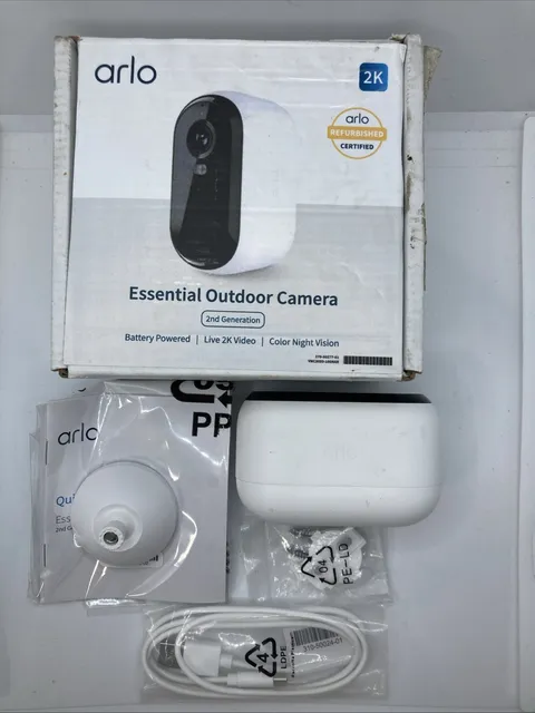 Arlo Essential Indoor/Outdoor 2k Smart Camera. Nt