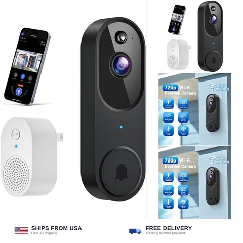 Wireless Wi-Fi Video Doorbell Camera with AI Motion Detection, 2 Way Audio, N...