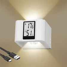 Wireless Motion Sensor Wall Sconces with Temperature & Humidity Monitor