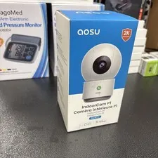 AOSU Indoor Cam P1 Pro Security Camera - 2K 360° Pan Tilt - SEALED White