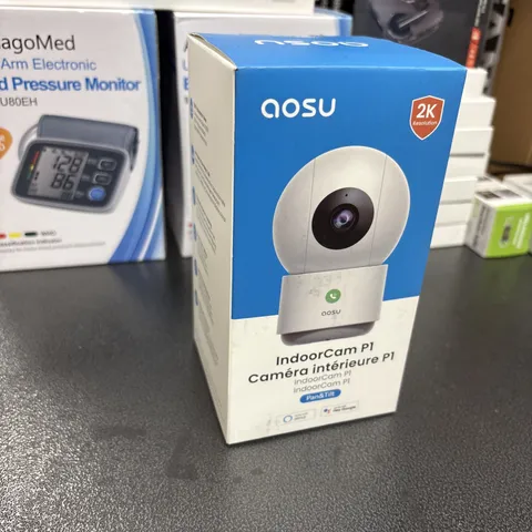 AOSU Indoor Cam P1 Pro Security Camera - 2K 360° Pan Tilt - SEALED White