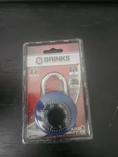 Brinks Padlock Lock Standard Security 3 Dial Combination 162-49005