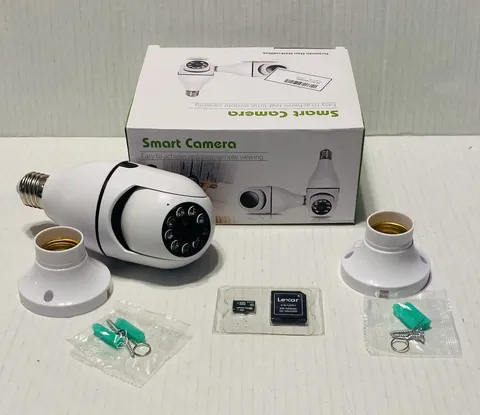 WIFI 360 Panorama Camera White Night Vision Motion Detection Bulb W/SD 32GB Card