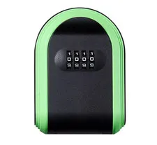 Green 4 Digit Wall Mounted Resettable Code Security Key Safe