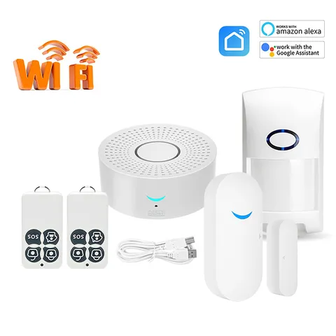 Wifi Smart Home Alarm System Infrared Sensor Detector Burglar Security Siren