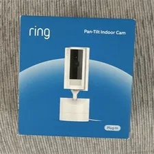 Ring Pan-Tilt Indoor Cam Plug-In Wi-Fi IP Security Camera 1080p FHD White