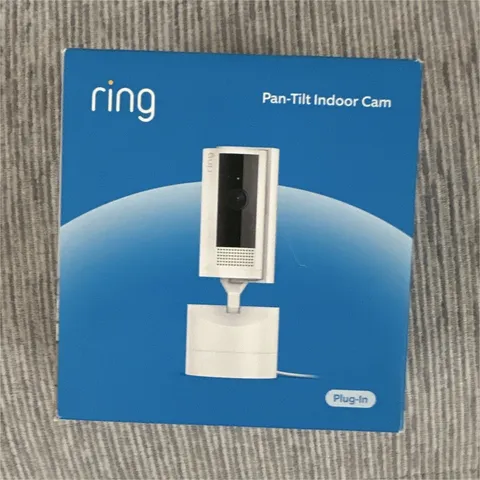 Ring Pan-Tilt Indoor Cam Plug-In Wi-Fi IP Security Camera 1080p FHD White