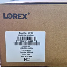 Lorex C221NA 1080p CVI Wired Bullet Security Camera Outdoor Only White/Black /