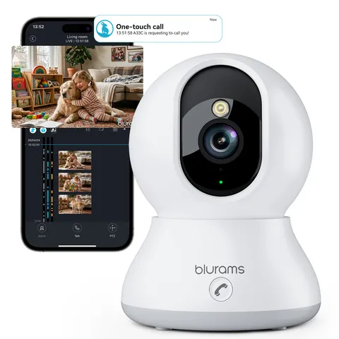 blurams 4MP Indoor Security Camera 5GHZ Wi-Fi Auto-Tracking Pan Tilt 8X Zoom