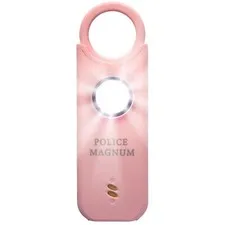 Police Magnum Personal safety alarm Keychain-135dB Rechargeable LED Siren-Pink