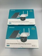 DEKCO Outdoor Solar Home Security Dome Camera w/ WiFi & Motion Alarm (2 Pack)