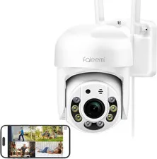 2K Wifi Security Camera for Home with Cell Phone App Control, Color Night Vision