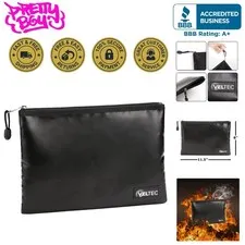 Fireproof and Waterproof Zipper Pouch for Important Documents & Devices