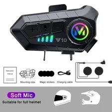 Motorcycle Helmet Headset Wireless FM Bluetooth 5.3 Headphone Speaker Hands-Free