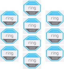 10Pcs CCTV Doorbell Camera Sticker Ring Doorbell Stickers PVC Waterproof Sticker