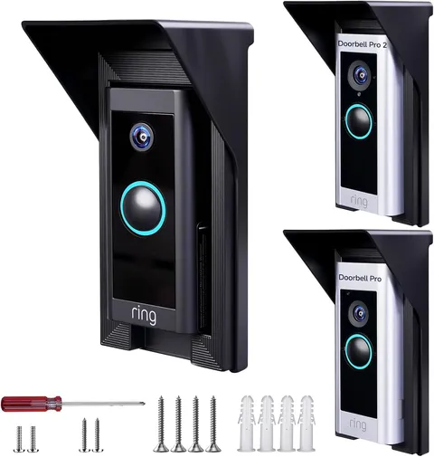Ring Doorbell Cover Weatherproof and Rain Cover, Outdoor Anti-Glare Sun Shade