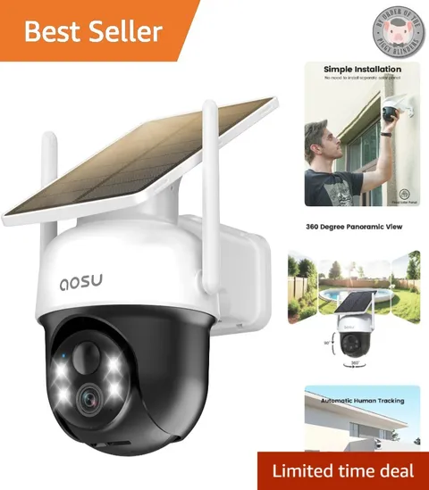 Simple Installation Solar Camera with 2-way Audio for Outdoor Surveillance