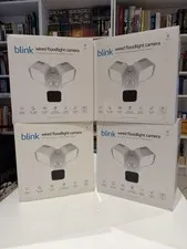 Blink Wired Floodlight Camera White Smart security camera, 2600 lumens HD LIVE 