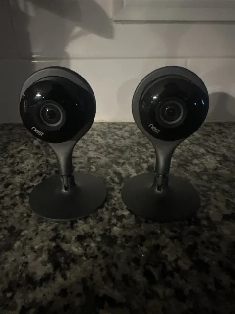 Lot of 2 Google Nest Cam Indoor Security Camera A0005 1st Gen Wired For PARTS