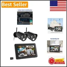 Wireless Security Camera System: 2 x 720p Cams with 7-Inch Touchscreen Monitor