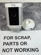 Ring Spotlight Wired Cam White Plug-In Security Camera FOR PARTS LOT:LK