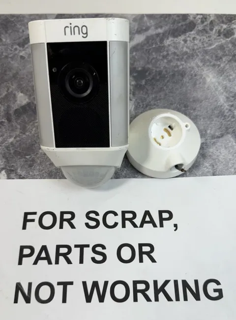 Ring Spotlight Wired Cam White Plug-In Security Camera FOR PARTS LOT:LK
