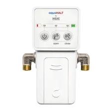 aquaHALT Smart Home Water Toilet Leak Detector Alarm and Automatic Shut Off Valv