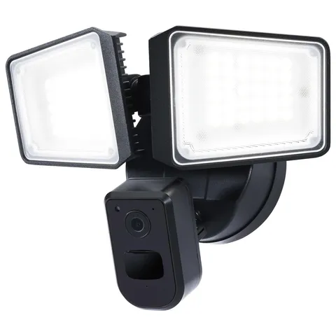 Satco 65-921 - Starfish SMART WiFi Outdoor 36W Black Security Light w/ Camera