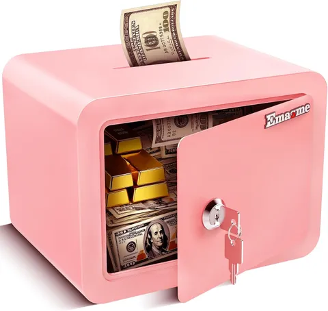 Pink Safe Kids Safe Mini Safes for Kids Small Safes for Home Dorm Safety Box for