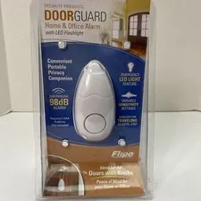 Alarm Door Guard Home Office Dorm LED Flashlight Security New Sealed - Flipo