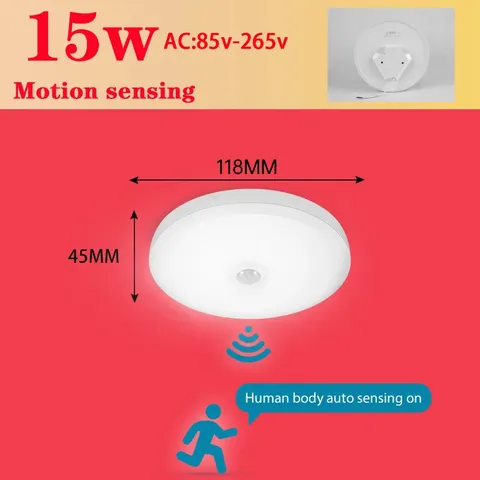 220V PIR Motion Sensor Ceiling Lamp 110V 220V Motion Detector Modern Ceiling Lig