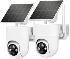 Oculview 2K Solar Security Cameras Wireless Outdoor, 2PCS Outdoor Camera Wireles