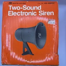 NOS Box Safe House Indoor/Outdoor Two Sound Electronic Siren Alarm 49-488DT