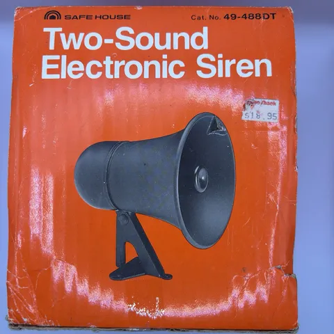 NOS Box Safe House Indoor/Outdoor Two Sound Electronic Siren Alarm 49-488DT