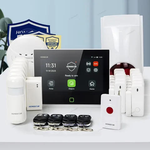 HOMSECUR WIFI Wireless Burglar Alarm System Full Protection With 7'' Touchscreen