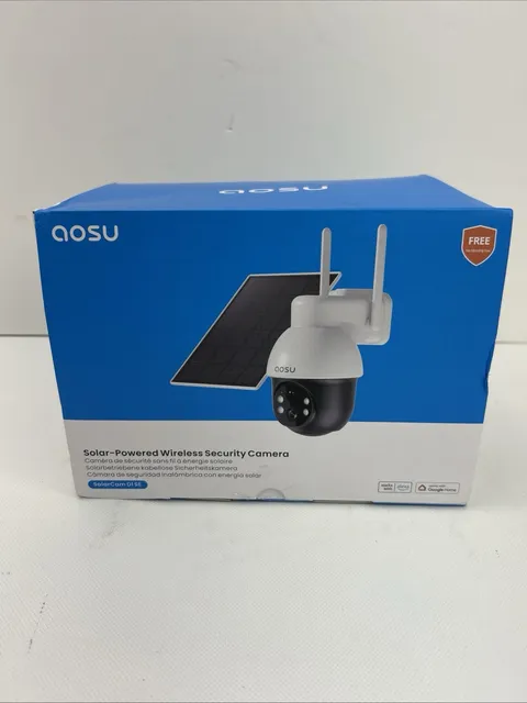 aosu SolarCam D1 SE Solar-Powered Wireless Security Camera, 360° View, 2K Resol