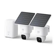 SoloCam E30, 2-Cam Kit, 2K Solar Security Camera | 360° 2 Pack+Homebase 2