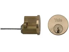 Yale Replacement Rim Cylinder, Suitable for Doors, 4 Keys Provided, P-chrome, 4 