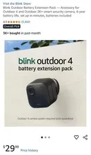 Blink Outdoor Battery Extension Pack - Accessory for Outdoor 4 and Outdoor 2K+