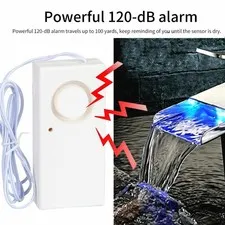120db Water Leak Alarm Flood Level Overflow Detector Sensor Home Security Alert