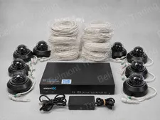 AvertX 16-Channel 4K PoE NVR Security System 8TB + 8 HD848IRM AI Dome Cameras