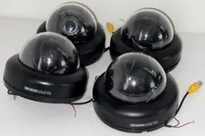 SUPER DOME CCD Security Camera Model D0 612V LOT OF 4 Black UNTESTED READ