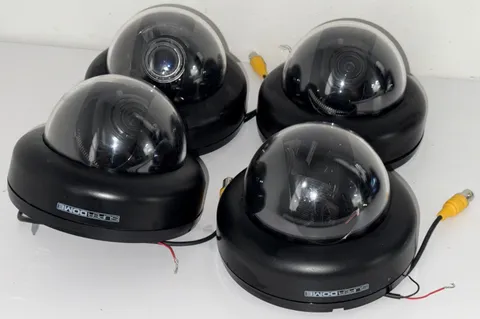 SUPER DOME CCD Security Camera Model D0 612V LOT OF 4 Black UNTESTED READ