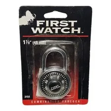 New First Watch Number Combination Padlock 1 7/8" (48mm) 1997 Vintage