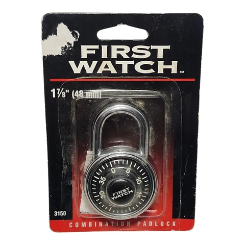 New First Watch Number Combination Padlock 1 7/8" (48mm) 1997 Vintage