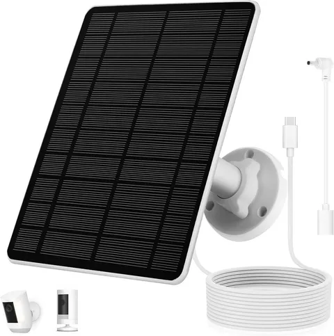 Solar Panel for Ring Camera, Compatible with Spotlight Cam/Pro/Plus Battery, 5W 
